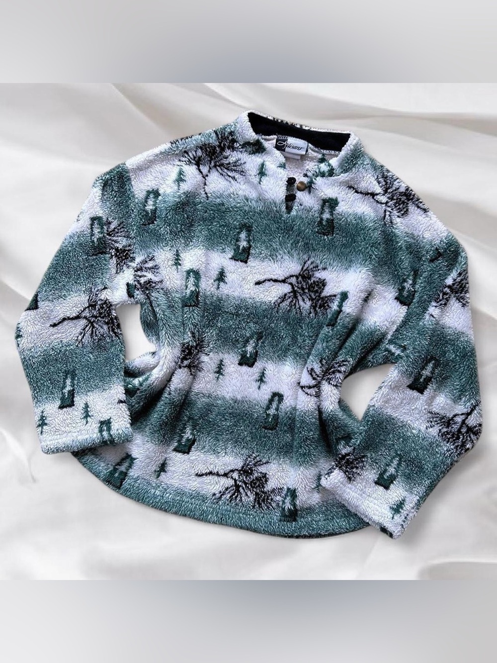 90s Forest Green Fleece Pullover